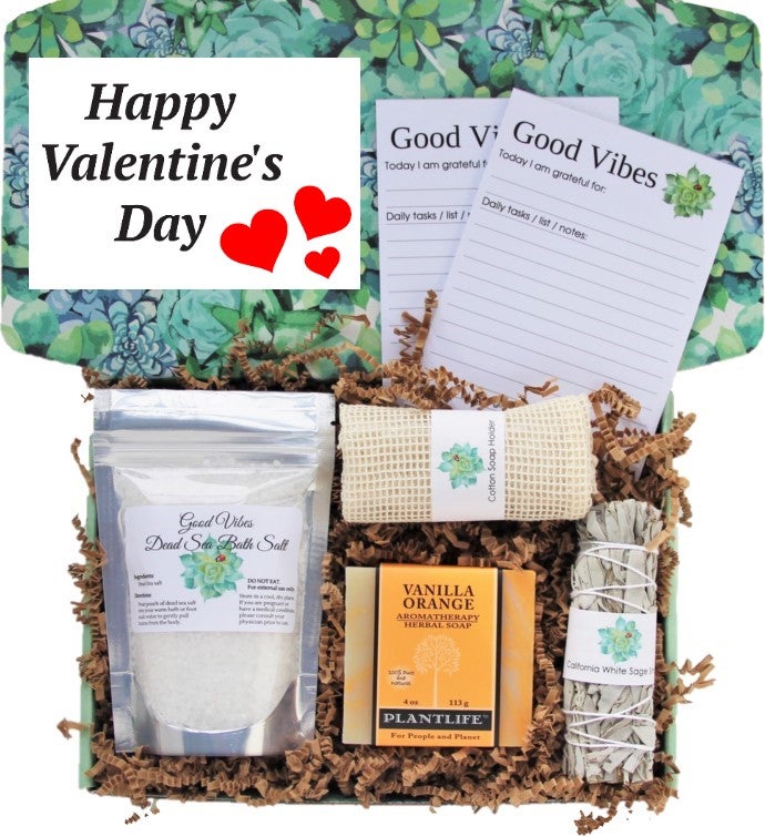 Good Vibes Women's Gift Box- "Happy Valentine's Day" Card